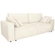 SCHLAFSOFA Cord Creme  - Creme/Schwarz, KONVENTIONELL, Kunststoff/Textil (240/89/100cm) - Carryhome