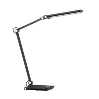 LED ÍRÓASZTALI LÁMPA - króm/fekete, Basics, műanyag/fém (80cm) - Novel