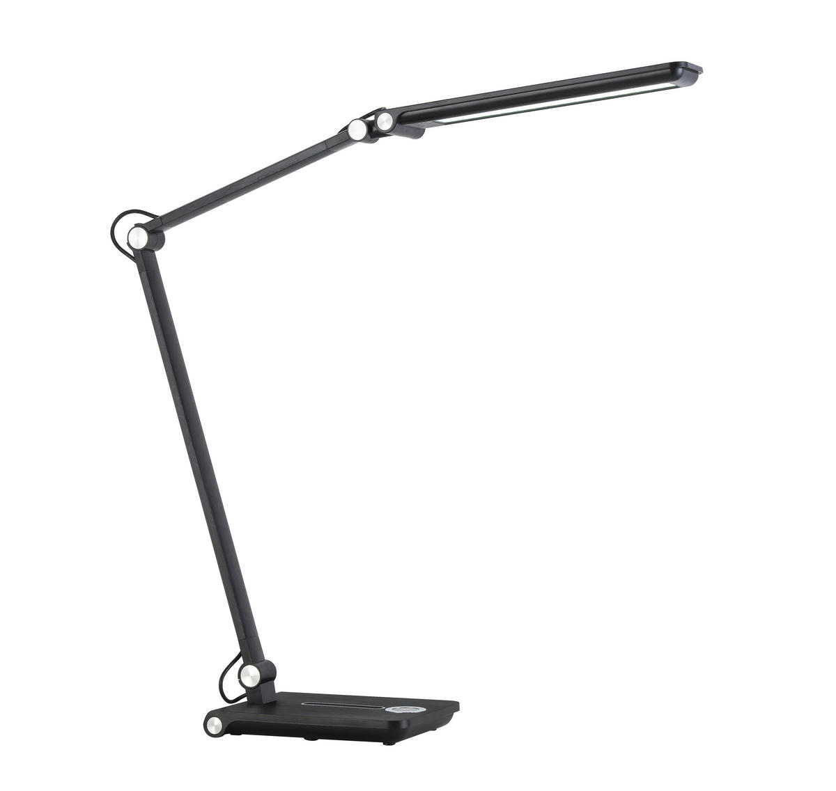 LED ÍRÓASZTALI LÁMPA - króm/fekete, Basics, műanyag/fém (80cm) - Novel