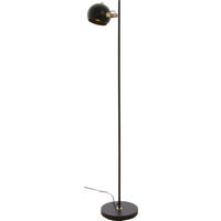 GOLVLAMPA  26/147,5/37 cm   - brun/mässingsfärgad, Design, metall/textil (26/147,5/37cm)