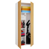 MEHRZWECKSCHRANK 70/178/39 cm  in Weiß, Buchefarben  - Silberfarben/Buchefarben, Design, Holzwerkstoff/Kunststoff (70/178/39cm) - MID.YOU
