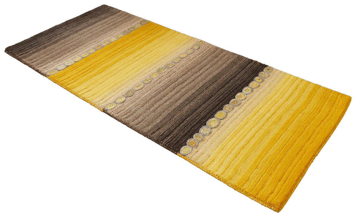 Covor Oriental  Twilight in yellow  - maro/galben, Lifestyle, textil (80/300cm) - Cazaris