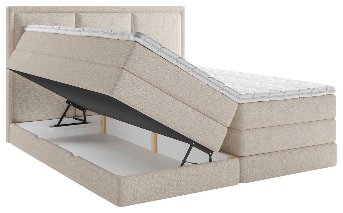 BOXSPRINGBETT 180/220 cm  in Naturfarben  - Naturfarben, Design, Holz/Kunststoff (180/220cm) - MID.YOU