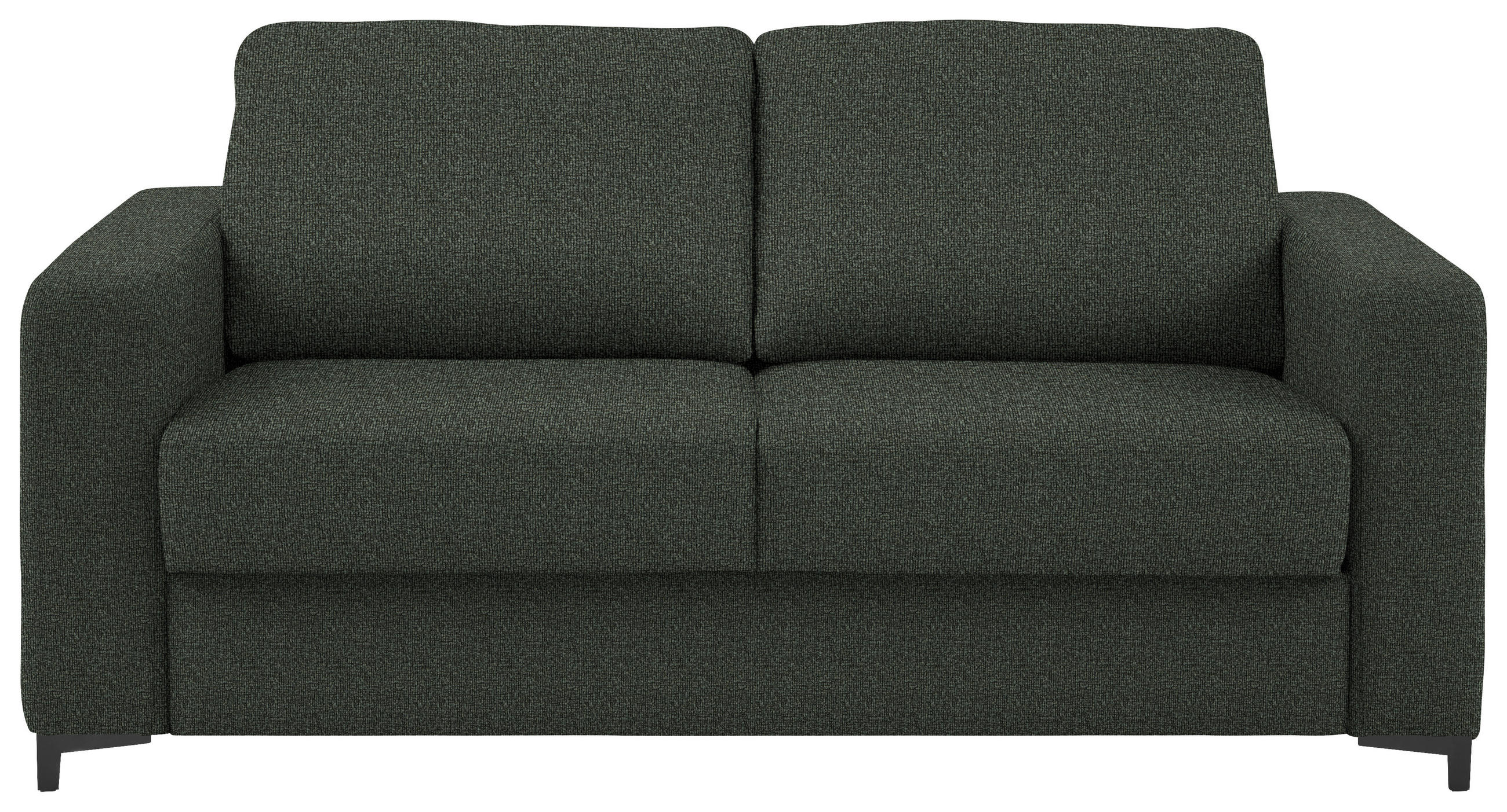 SCHLAFSOFA  in Webstoff Dunkelgrün  - Dunkelgrün/Schwarz, KONVENTIONELL, Textil/Metall (196/87/103cm) - Dieter Knoll