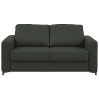 SCHLAFSOFA  in Webstoff Dunkelgrün  - Dunkelgrün/Schwarz, KONVENTIONELL, Textil/Metall (196/87/103cm) - Dieter Knoll