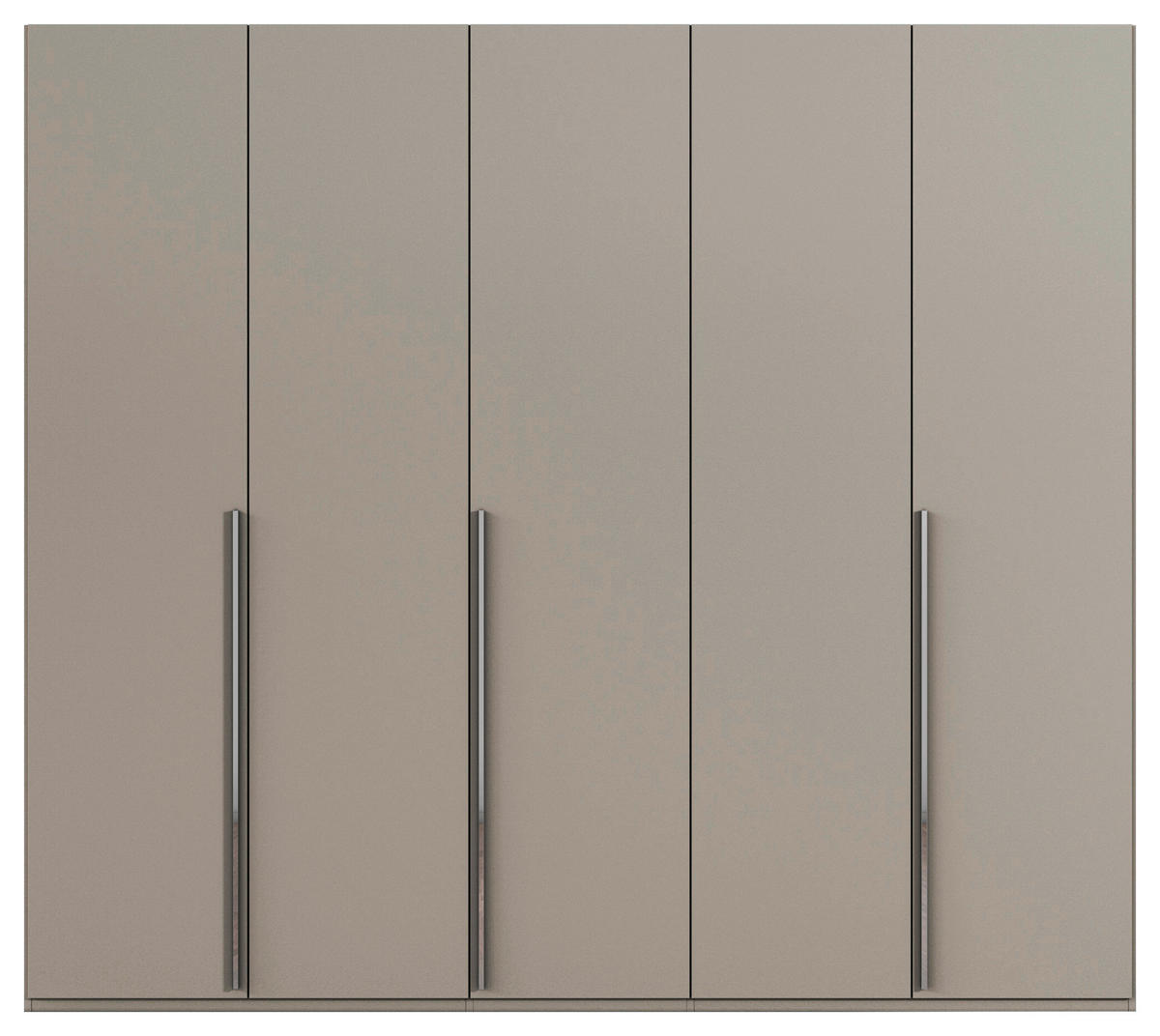 DREHTÜRENSCHRANK 251/223/60 cm 5-türig Fango  - Chromfarben/Fango, Design, Holzwerkstoff/Metall (251/223/60cm) - home24