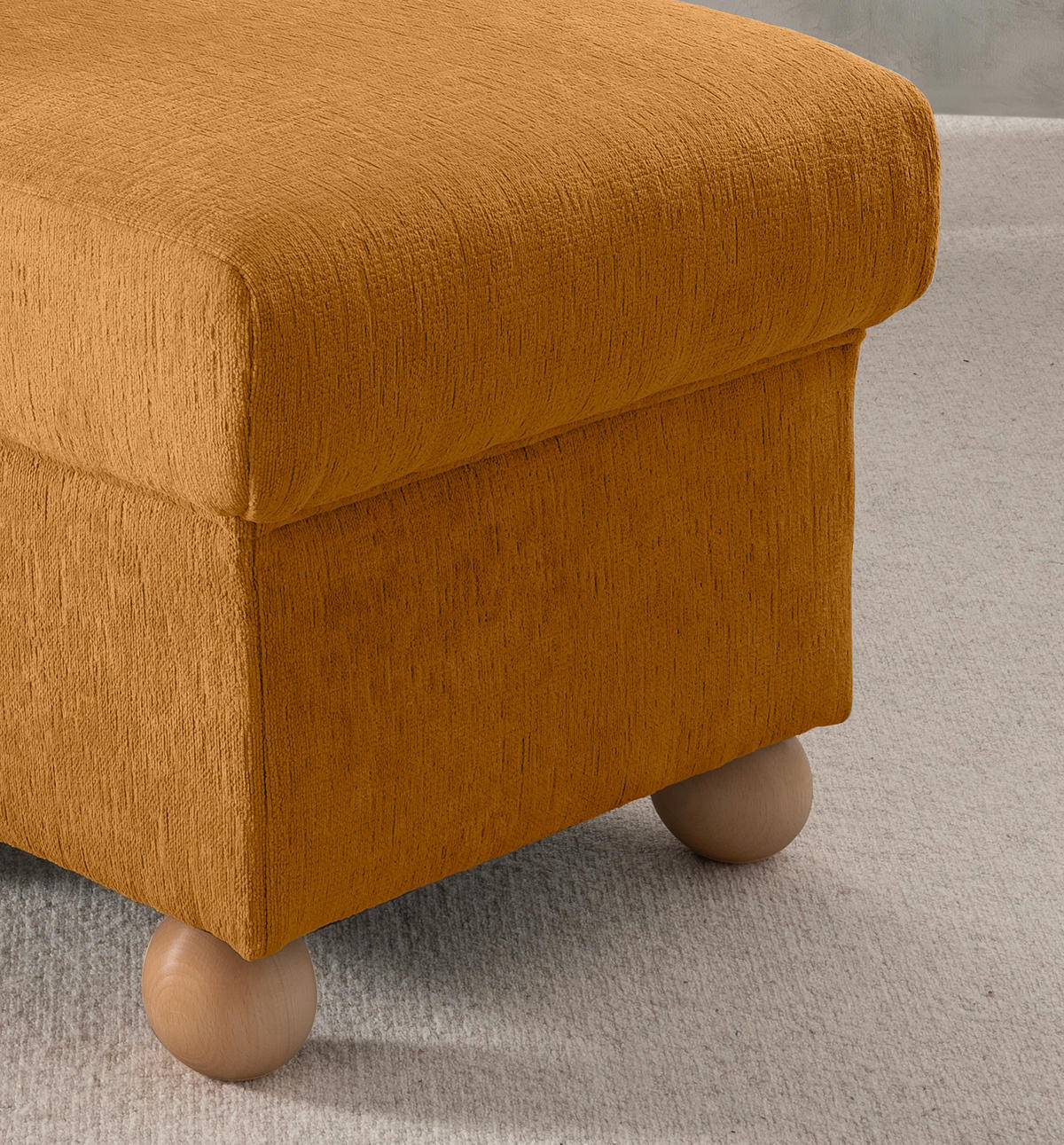HOCKER Mikrofaser Goldfarben  - Wildeiche/Goldfarben, KONVENTIONELL, Holz/Textil (56/46/56cm) - Livetastic