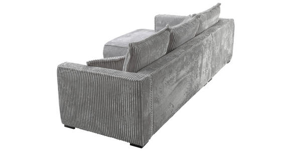 ECKSOFA Hellgrau Cord  - Hellgrau/Schwarz, MODERN, Holz/Textil (208/322cm) - Carryhome