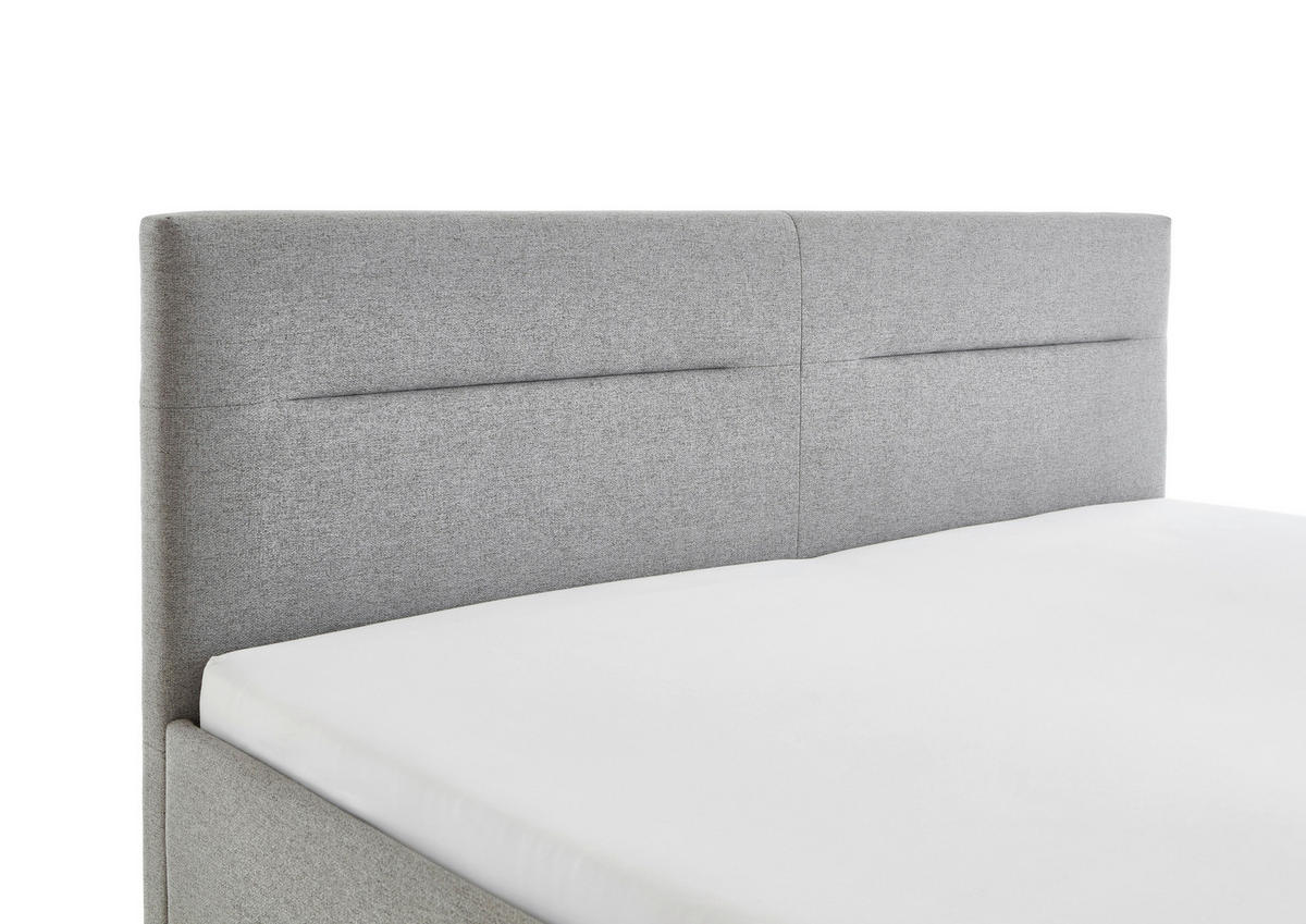 POLSTERBETT 180/200 cm,  in Grau,  - Schwarz/Grau, Basics, Holz/Textil (180/200cm) - Boxxx