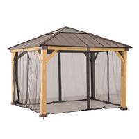 PAVILLON-SEITENTEIL   - Braun, Basics, Textil (340/220cm)