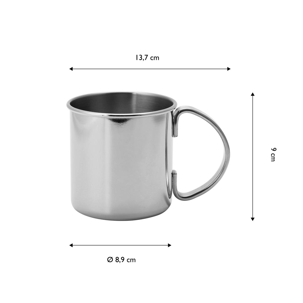 BECHERSET  2-teilig  - Silberfarben, Basics, Metall (13.7/8.9/9cm) - Echtwerk