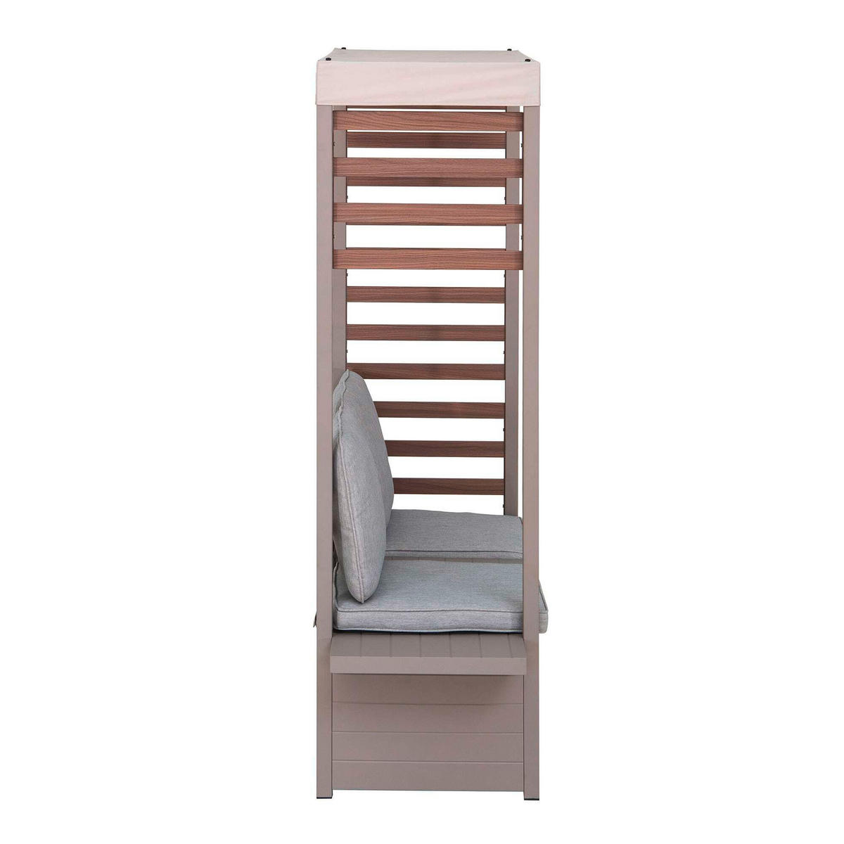 LOUNGEGARNITUR   146/191/56,5 cm Stahl  - Beige/Grau, Basics, Textil/Metall (146/191/56,5cm) - Modante