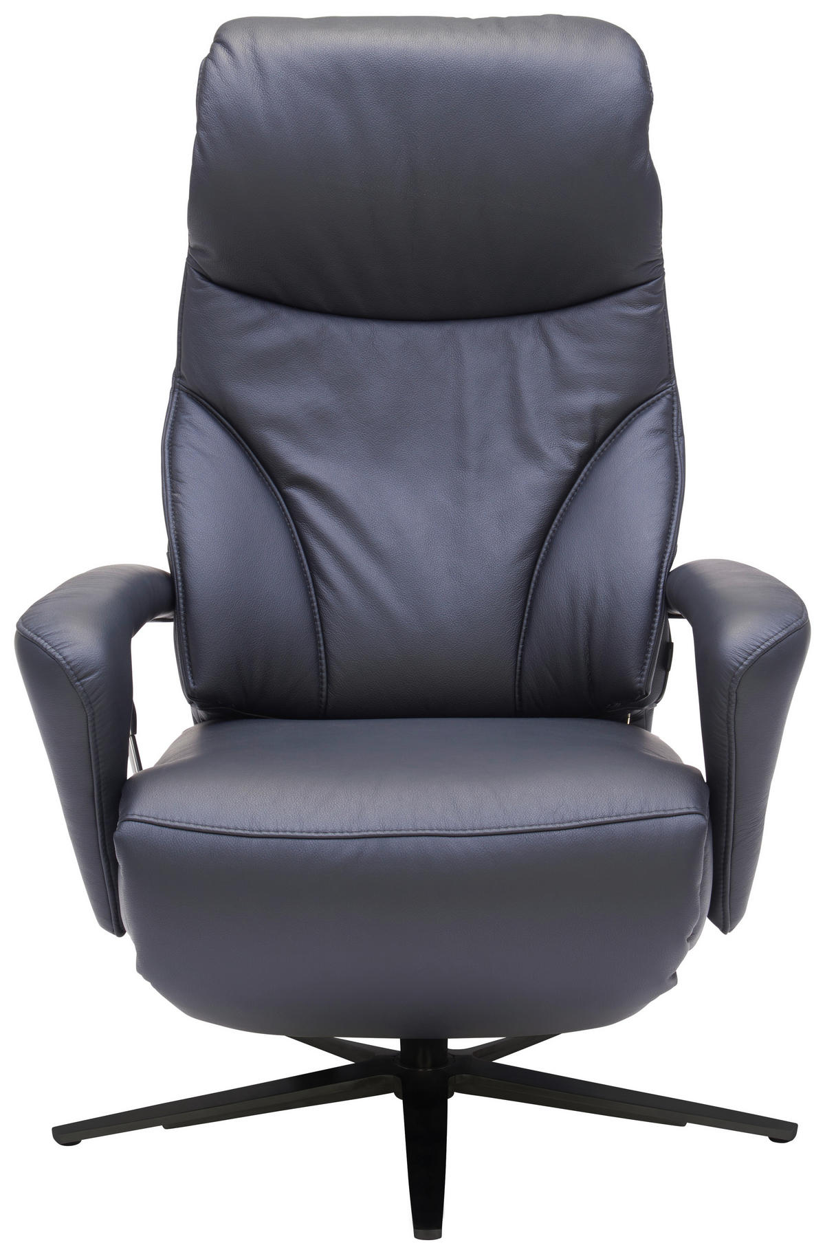RELAXSESSEL in Leder Schwarz  - Schwarz, Design, Leder/Metall (75/106/88cm) - Dieter Knoll