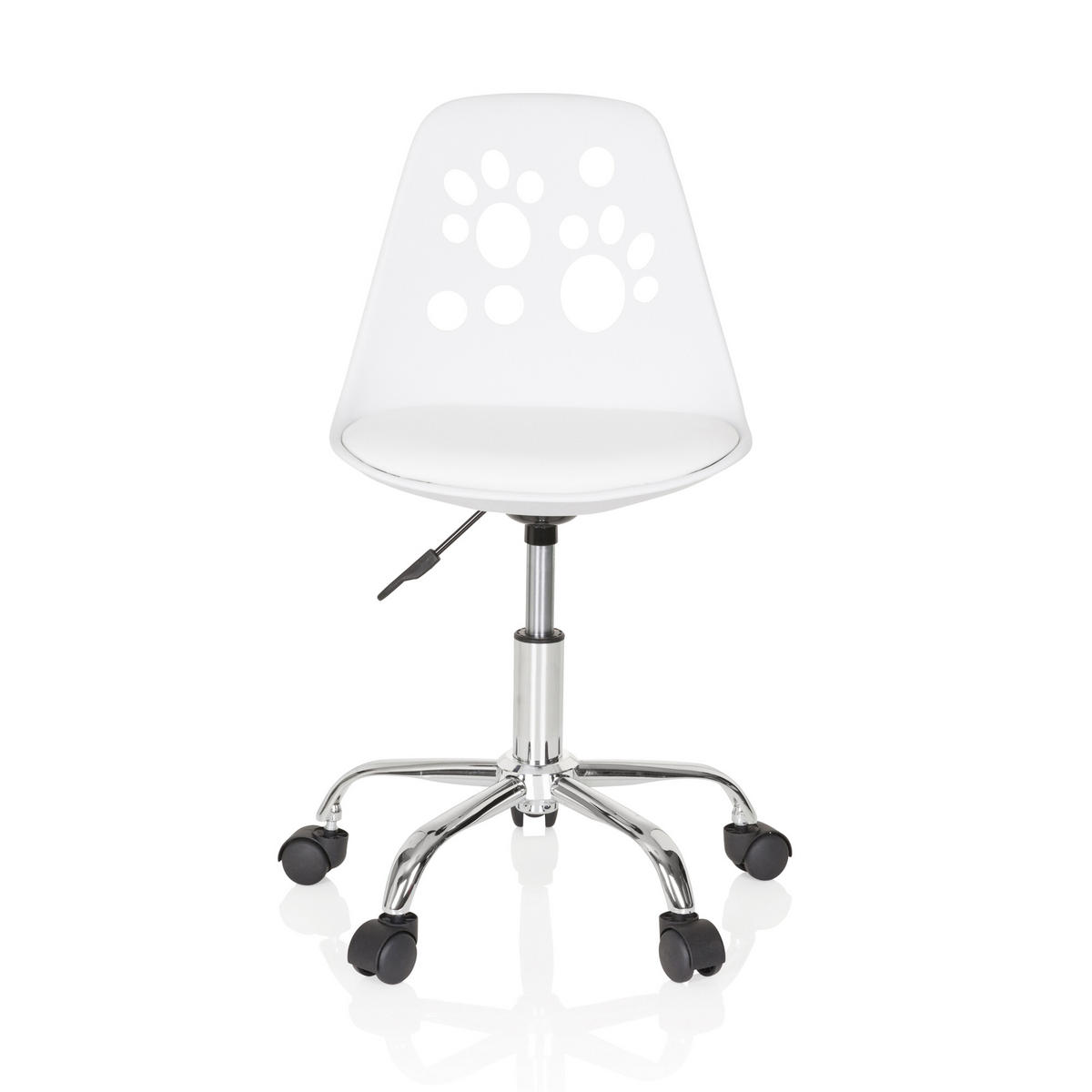 OTOČNÁ ŽIDLE PRO MLÁDEŽ, bílá - bílá, Moderní, textil/plast (40/72-82/44cm) - MID.YOU
