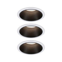 LED-EINBAUSPOT SET 8,8 cm  - Schwarz/Weiß, Basics, Kunststoff/Metall (8,8cm) - Paulmann