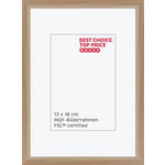FOTORAHMEN 11,5/16,5 cm  - Eichefarben, Basics, Glas/Holzwerkstoff (11,5/16,5cm) - Boxxx