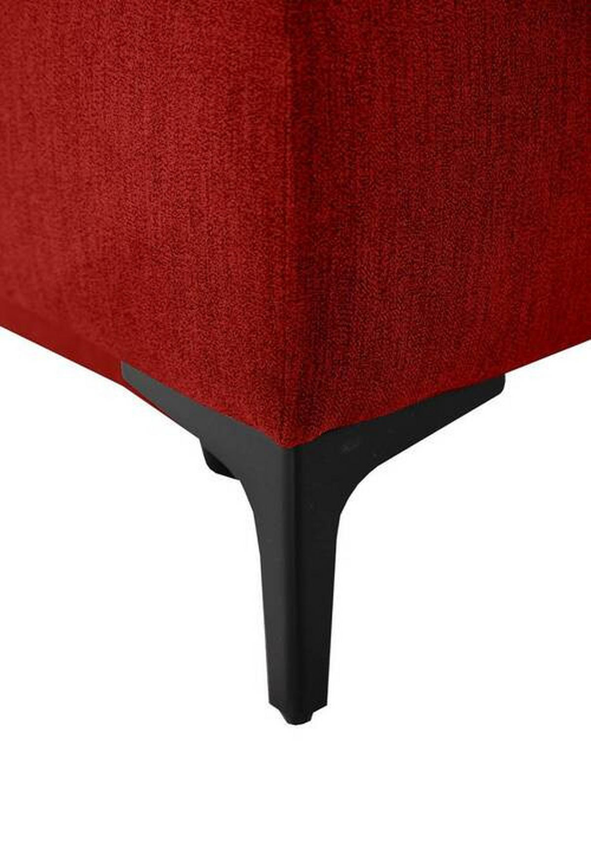 BÄDDSOFFA i flatväv bordeaux  - bordeaux/svart, Design, metall/textil (203/75/100cm) - MID.YOU
