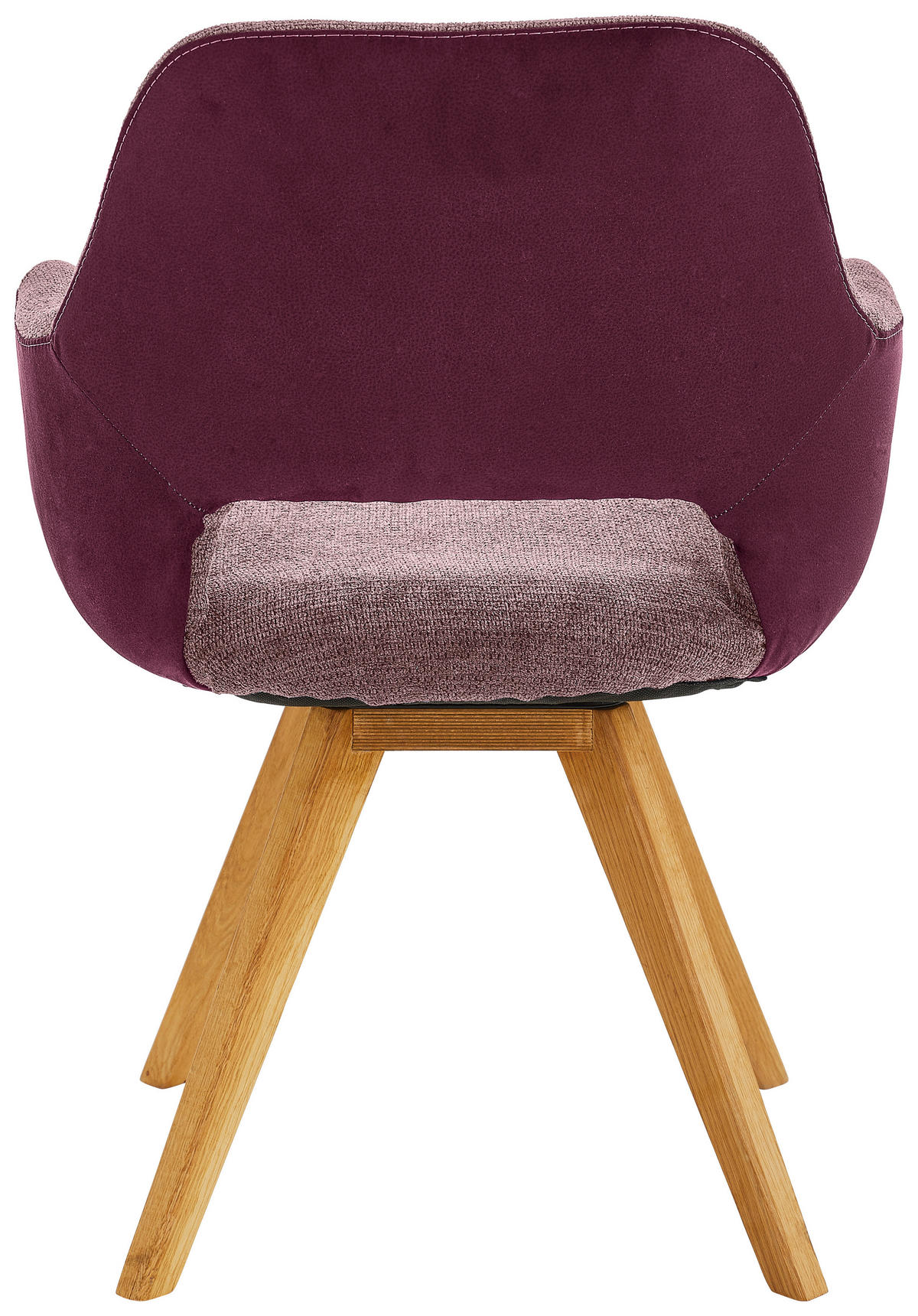 ARMLEHNSTUHL  Stoffauswahl, Typenauswahl, inklusive Armlehnen, abwischbar, Sitzfläche 180° drehbar Flachgewebe, Mikrofaser  - Wildeiche/Bordeaux, Design, Holz/Textil (56/86/64cm) - Lomoco