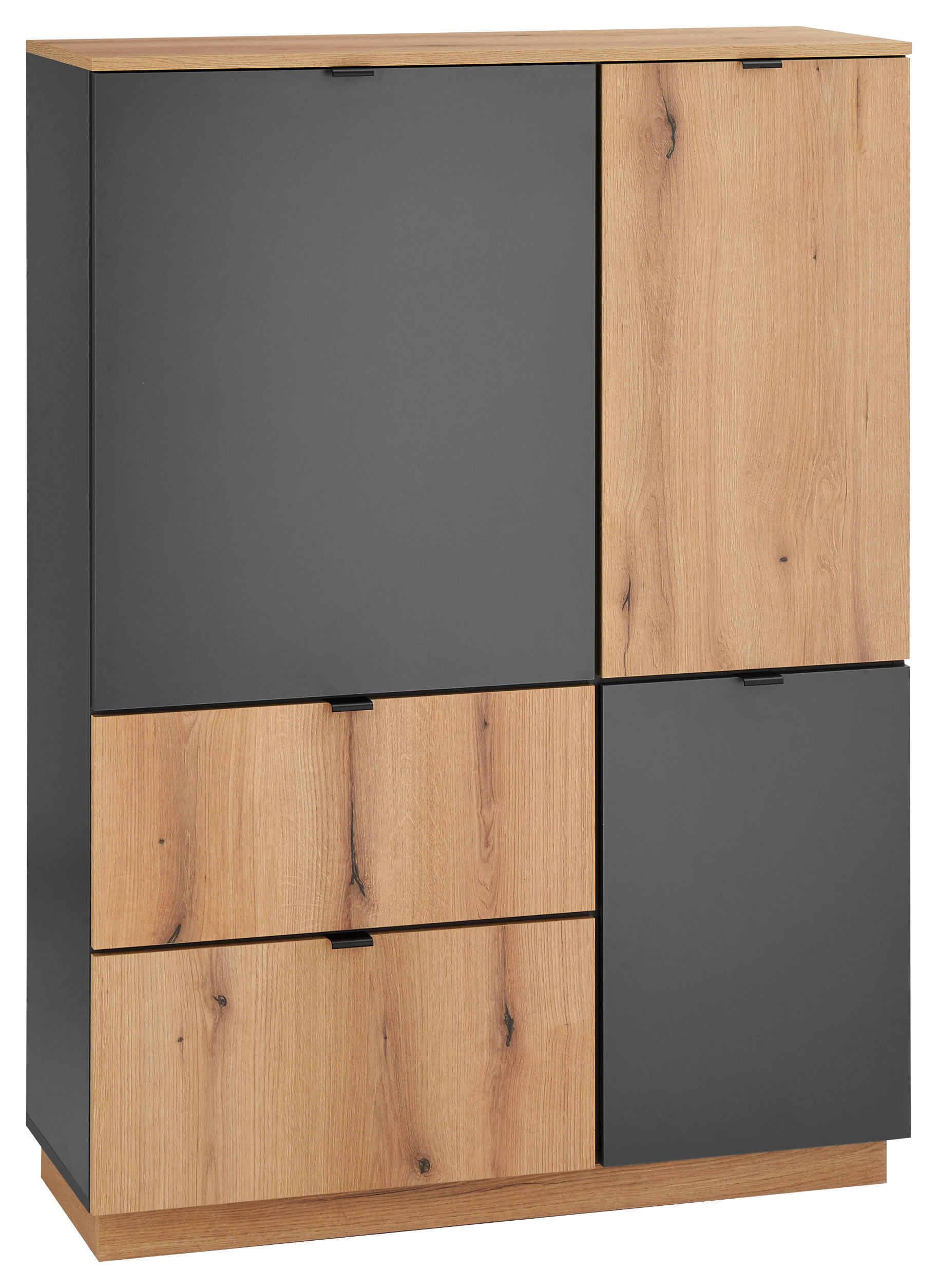 Highboard Vince Ii B: 103 Cm Anthrazit/evoke Oak Dekor