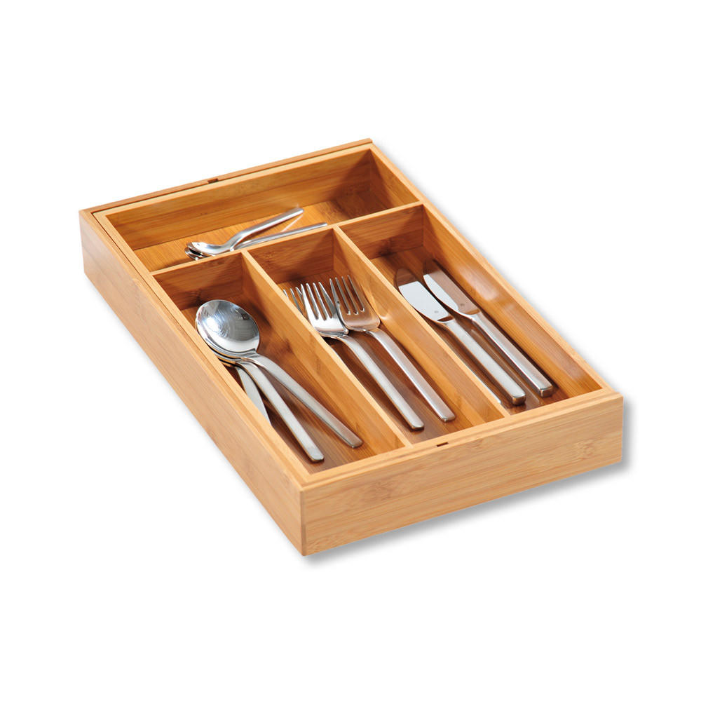 BESTECKBOX - Naturfarben, Basics, Holz (26/43/6cm) - Kesper