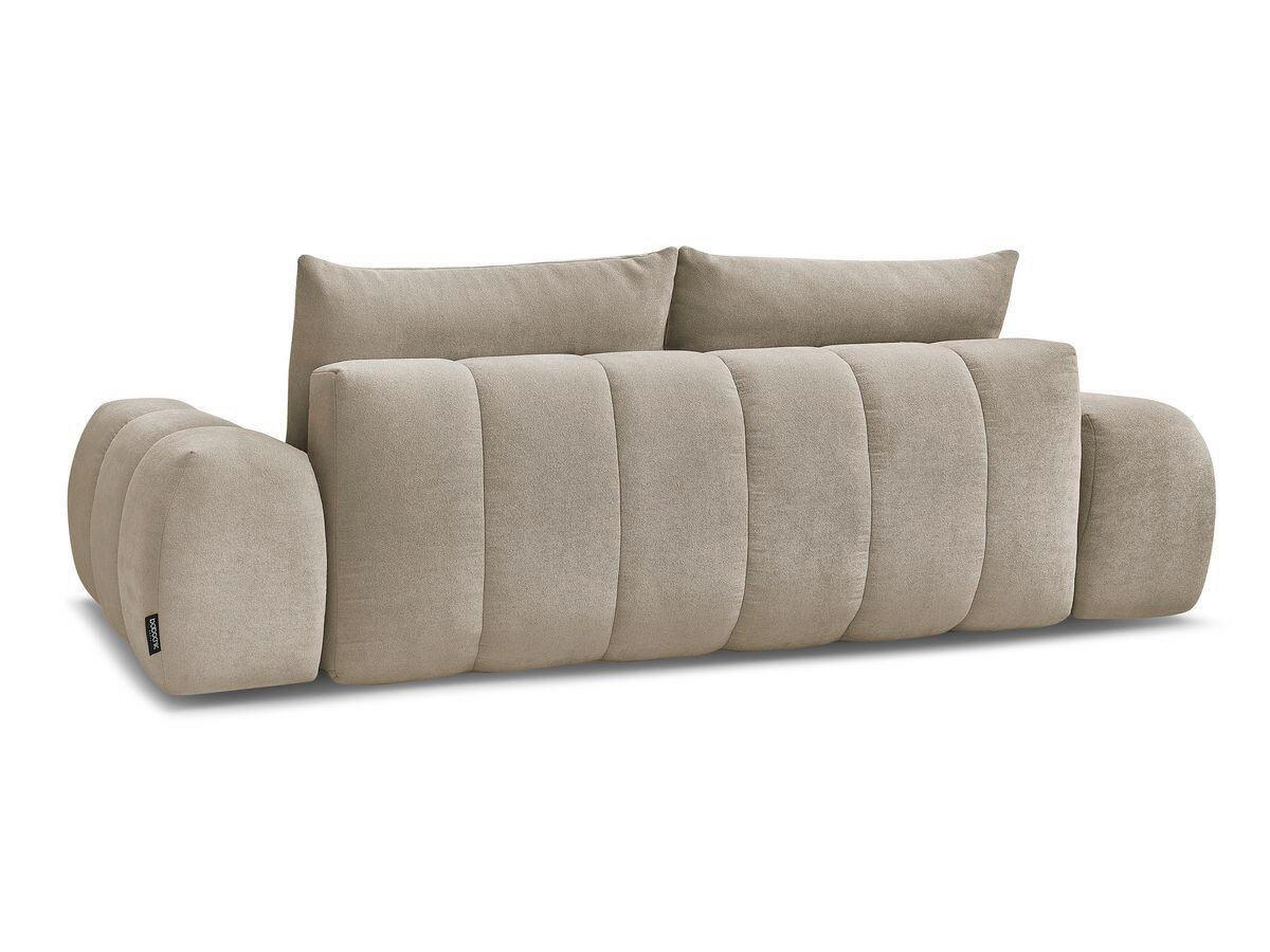 3-SITZER-SOFA EVEREST Struktur Taupe  - Taupe/Schwarz, MODERN, Kunststoff/Textil (278/90/115cm)