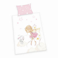 BABYBETTWÄSCHE Little Fairy 100/135 cm  - Hellrosa/Weiß, Basics, Textil (100/135cm) - baby best