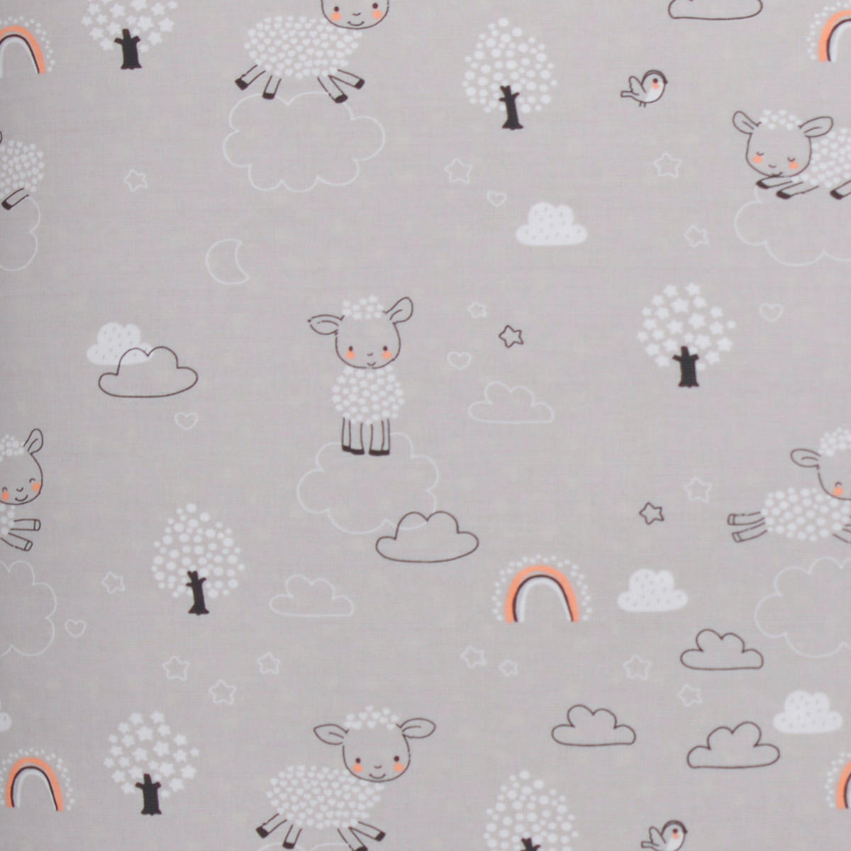 RÁCSOS KISÁGY SZETT 4 részes Cozy Sheep  - natúr/fehér, Basics, textil (100/140/160cm) - Patinio