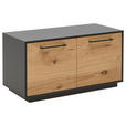 GARDEROBENBANK  in 86/45/40 cm  - Eichefarben/Anthrazit, Design, Holz/Metall (86/45/40cm) - Dieter Knoll