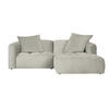 ECKSOFA in Webstoff Weiss  - Weiss/Schwarz, Lifestyle, Kunststoff/Textil (240/173cm) - Stylife