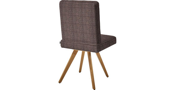 STUHL  in Flachgewebe Holz, Textil  - Eichefarben/Dunkelbraun, Design, Holz/Textil (46/94/58cm) - Dieter Knoll