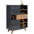 HIGHBOARD  in 100/133,5/40 cm  - Eichefarben/Dunkelgrau, Design, Holz/Holzwerkstoff (100/133,5/40cm) - Carryhome