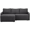 ECKSOFA Anthrazit Cord  - Anthrazit/Schwarz, KONVENTIONELL, Kunststoff/Textil (217/146cm) - Carryhome