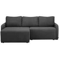 ECKSOFA Anthrazit Cord  - Anthrazit/Schwarz, KONVENTIONELL, Kunststoff/Textil (217/146cm) - Carryhome
