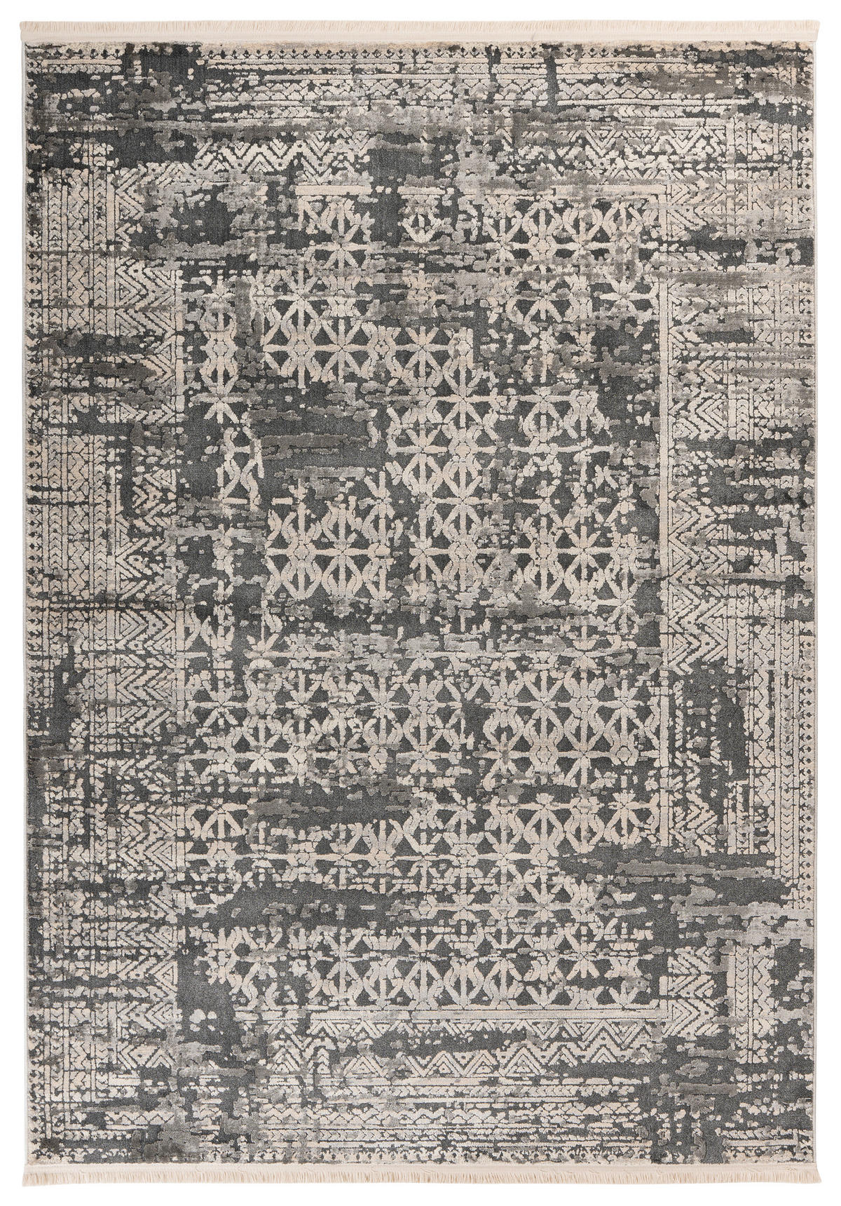VINTAGE KOBEREC, 160/230 cm, šedá - šedá, Konvenční, textil/přírodní materiály (160/230cm)