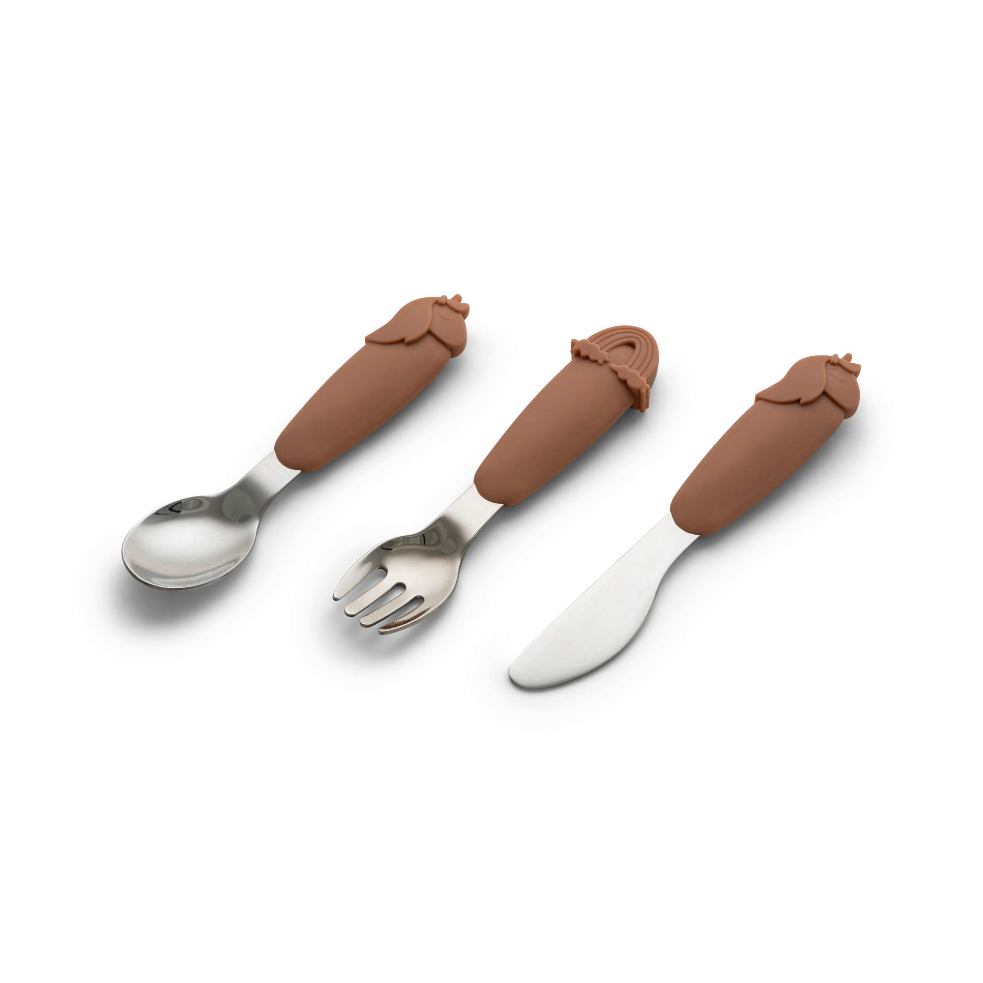 KINDERBESTECK 3-teilig  - Pink, Basics, Kunststoff/Metall (14,2/4cm)