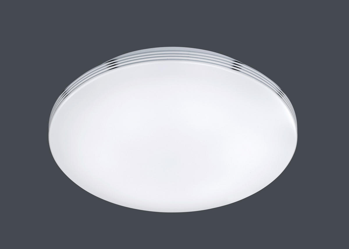 BADEZIMMER-DECKENLEUCHTE 24 W  41,0/10 cm    - Chromfarben/Weiß, Design, Kunststoff/Metall (41,0/10cm) - Trio Leuchten