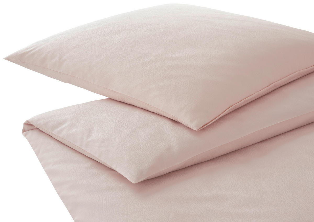 POSTELJNINA 140/200 cm žakar svetlo roza  - svetlo roza, Konvencionalno, tekstil (140/200cm) - Elegante