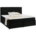 BOXSPRINGBETT 180/200 cm  in Schwarz  - Schwarz, Design, Kunststoff/Textil (180/200cm) - Xora
