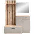 GARDEROBE  in 148/199/38 cm  - Kaschmir/Eiche Artisan, Design, Glas/Holzwerkstoff (148/199/38cm) - Xora