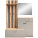 GARDEROBE  in 148/199/38 cm  - Kaschmir/Eiche Artisan, Design, Glas/Holzwerkstoff (148/199/38cm) - Xora