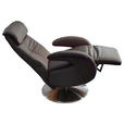 RELAXSESSEL in Leder Grau - Grau, KONVENTIONELL, Leder/Metall (70/114/80cm) - Cantus