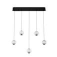 LED-HÄNGELEUCHTE 84/11/150 cm  - Klar, Design, Kunststoff/Metall (84/11/150cm) - Dieter Knoll