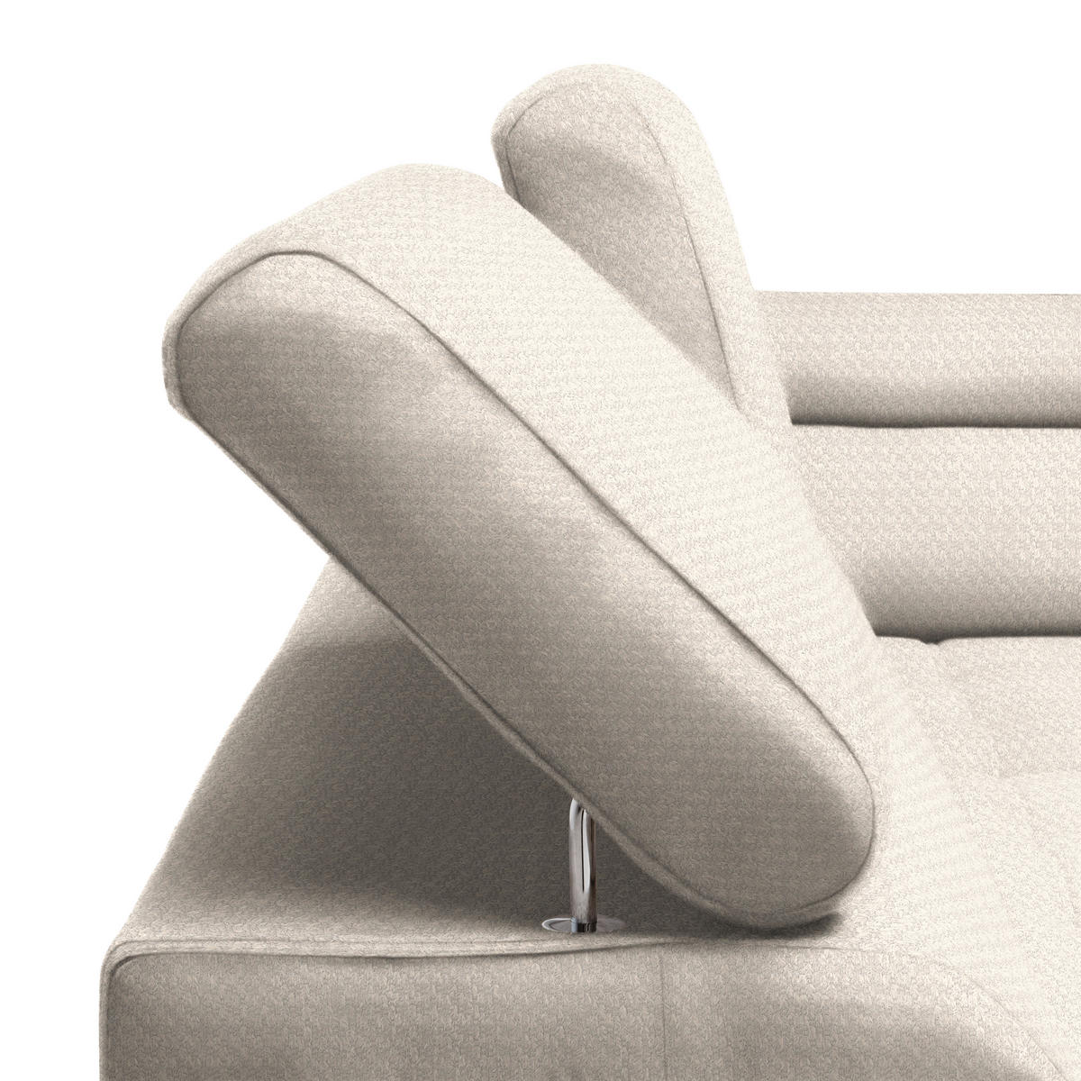 HÖRNSOFFA i chenille, vävt tyg pärlemor  - pärlemor/svart, Modern, textil/plast (283/106cm) - MID.YOU