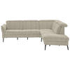 ECKSOFA in Struktur Beige  275/235 cm  - Beige/Schwarz, MODERN, Textil/Metall (275/235cm) - Cantus