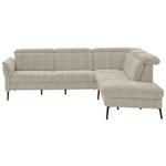 ECKSOFA in Struktur Beige  275/235 cm  - Beige/Schwarz, MODERN, Textil/Metall (275/235cm) - Cantus