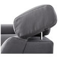 ECKSOFA Dunkelgrau Mikrofaser  - Dunkelgrau, KONVENTIONELL, Textil/Metall (271/206cm) - Carryhome