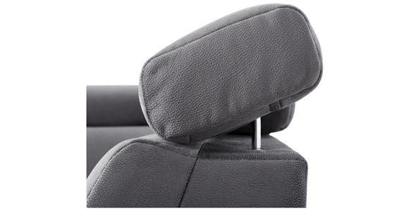 ECKSOFA Dunkelgrau Mikrofaser - Dunkelgrau, KONVENTIONELL, Textil/Metall (271/206cm) - Carryhome