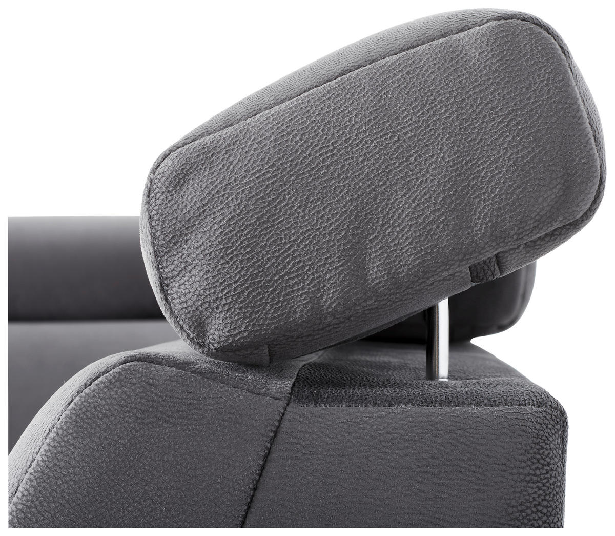 SEDEŽNA GARNITURA, mikrovlakna temno siva  - temno siva, Konvencionalno, kovina/tekstil (271/206cm) - Carryhome