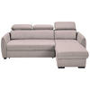 ECKSOFA in Flachgewebe Greige  - Greige/Schwarz, Modern, Kunststoff/Textil (182/237cm) - Carryhome