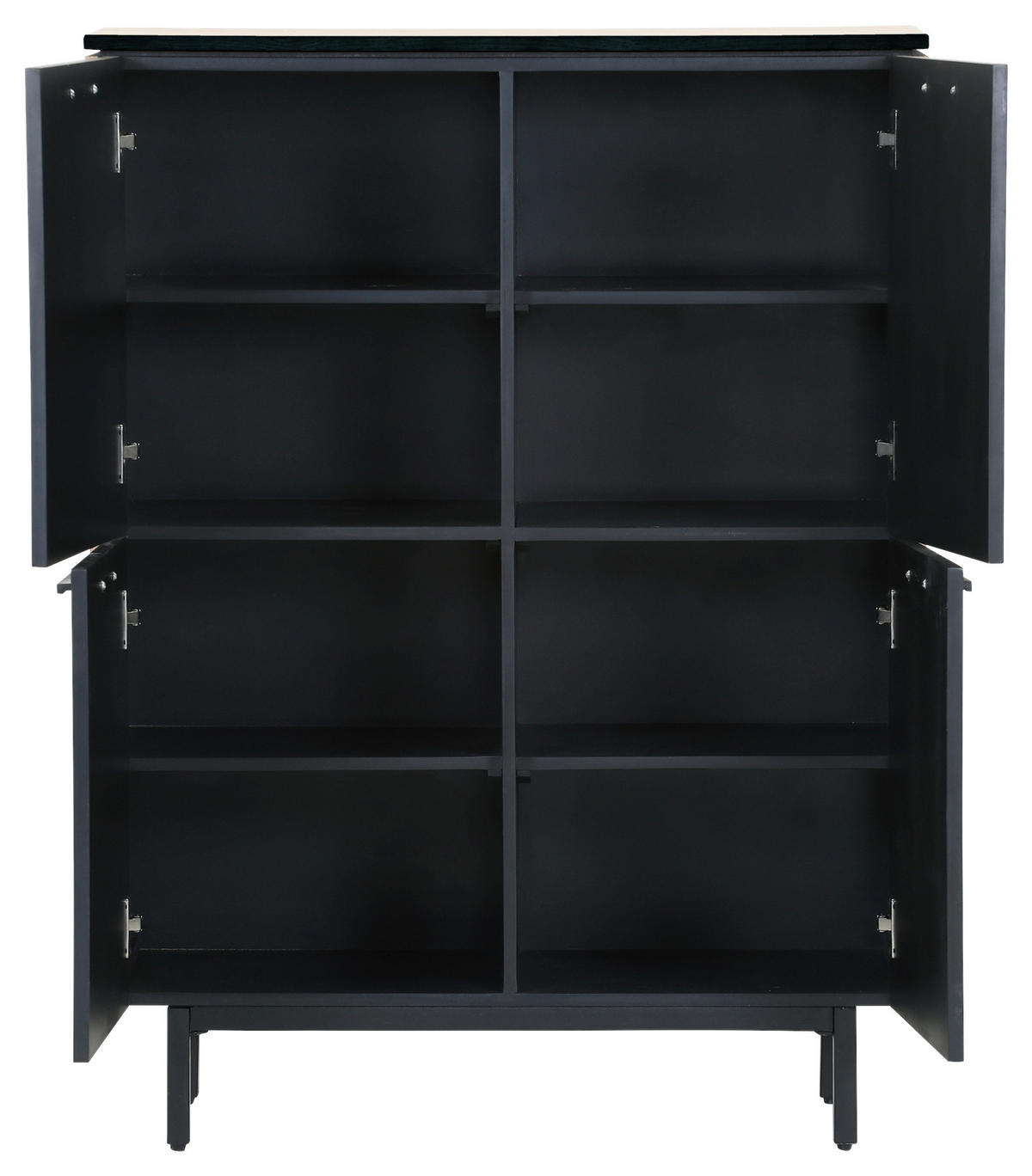 HIGHBOARD  90/120/43 cm  - Eichefarben/Schwarz, Trend, Holzwerkstoff/Metall (90/120/43cm) - Carryhome
